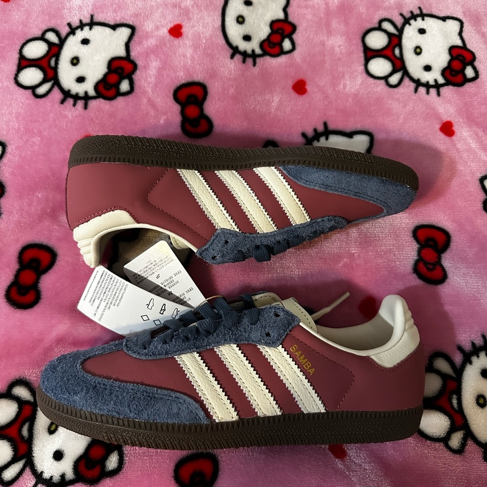 Adidas Samba Burgundy and Navy OG W